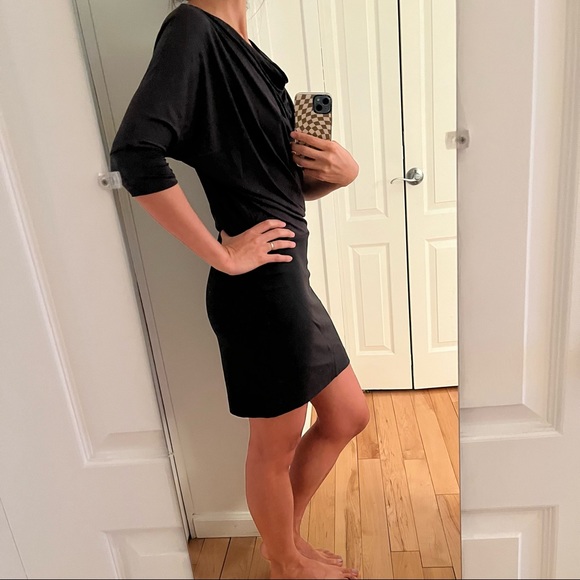 Vince cowl neck dress in slate grey - Sz XS - Picture 3 of 5